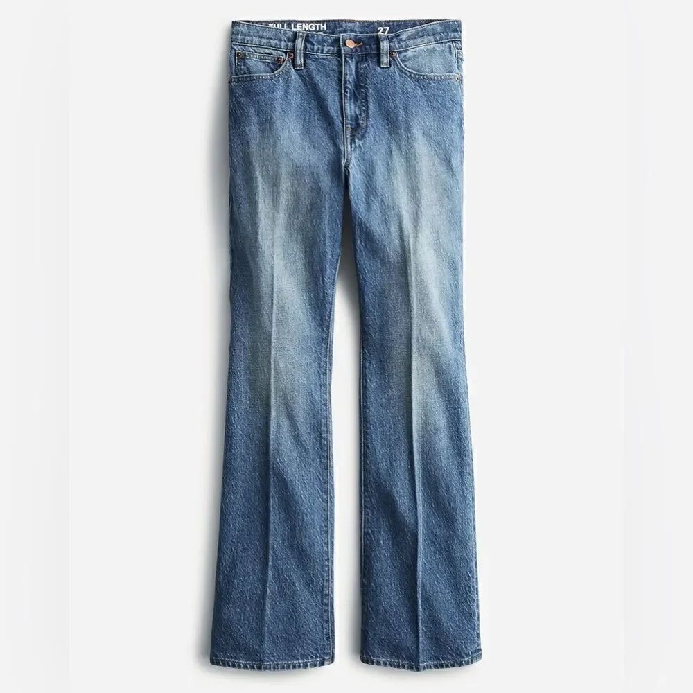 J Crew Full Length Demi Boot Jean in Emporio Wash NWT
